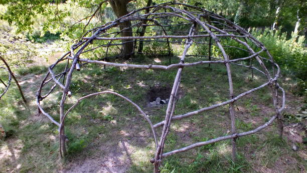 istock Framework of a Native American Sweat Lodge. 1247368670