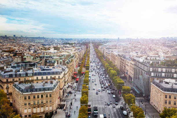 istock Champs-Elysees view avenue in Paris downtown 1247388685