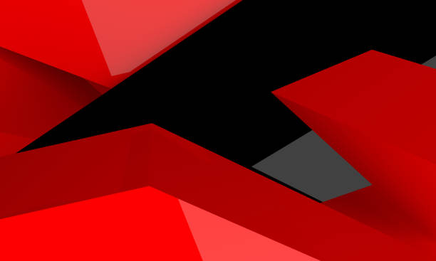 istock Abstract red and black shapes 1247405058