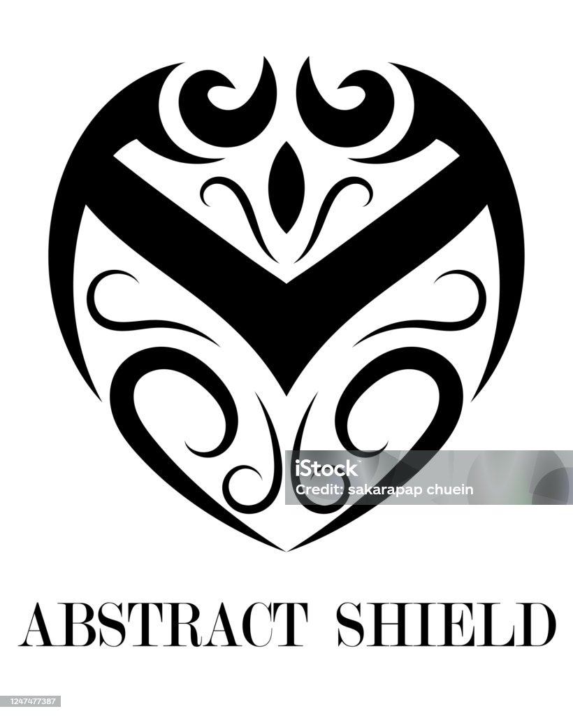 Abstract Shield Example The Abstract Vector Image Of A Shield Is Suitable For Making Logos Or ...