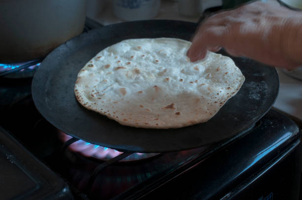 istock Flour tortilla prepataion 1247540988