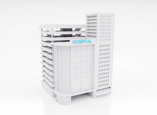 istock Hospital building on a white 1247546308