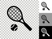 istock Tennis Icon on Checkerboard Transparent Background 1247547327