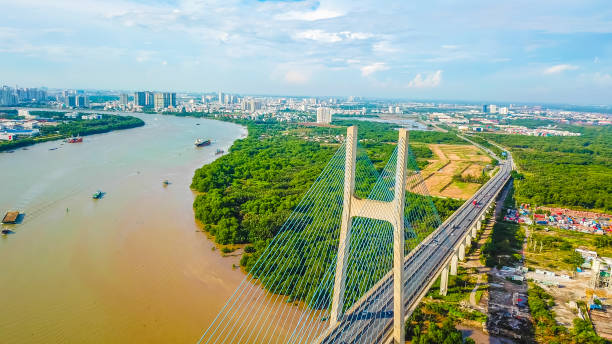 istock Drone view of Phu My bridge in District 2 1247552650