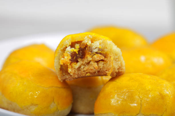 istock Stack of 'nastar', cookies that made from pineapple jam 1247600011