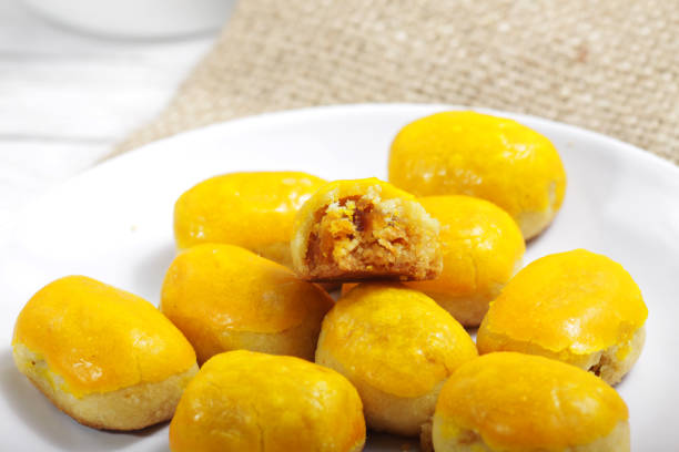 istock Stack of 'nastar', cookies that made from pineapple jam 1247606052