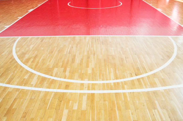 Basketball Court Floor Wooden Basketball Court Floor sports court photos stock pictures, royalty-free photos & images