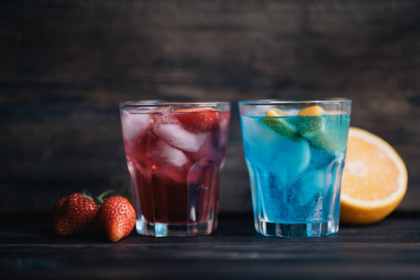istock Set of refreshing summer iced long drink cocktails 1247643391