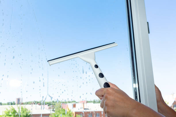 istock cleaning window with special brush on the the blue sky background 1247650814