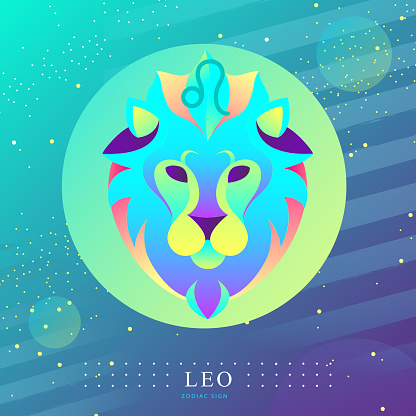 Modern Magic Witchcraft Card With Astrology Leo Zodiac Sign Lion Head Logo  Design Stock Illustration - Download Image Now - iStock