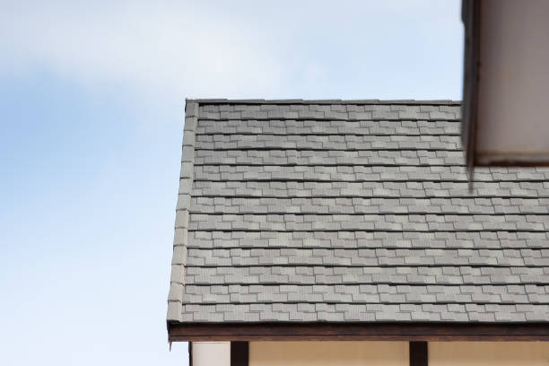 istock asphalt tile roof background and texture. 1247654379