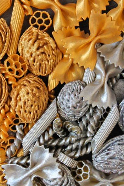 istock gold and silver decorative elements, Christmas decorations and gifts, Background, Texture 1247657694