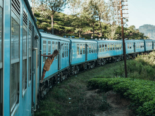istock Tourist in Sri Lanka riding train 1247659866