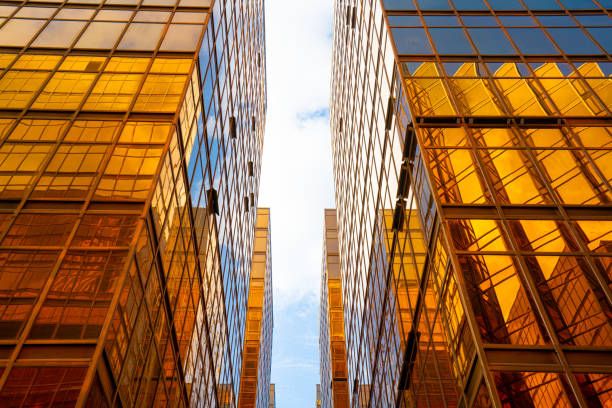 istock Modern skyscrapers in business district 1247678163