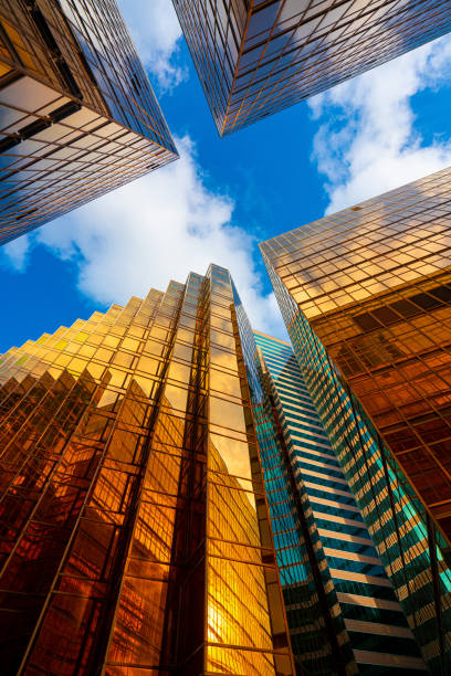 istock Modern skyscrapers in business district 1247678189