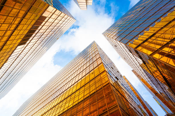 istock Modern skyscrapers in business district 1247678198