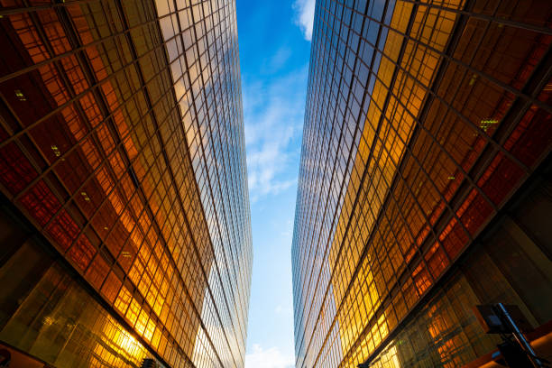 istock Modern skyscrapers in business district 1247678216