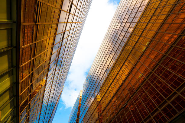 istock Modern skyscrapers in business district 1247678252