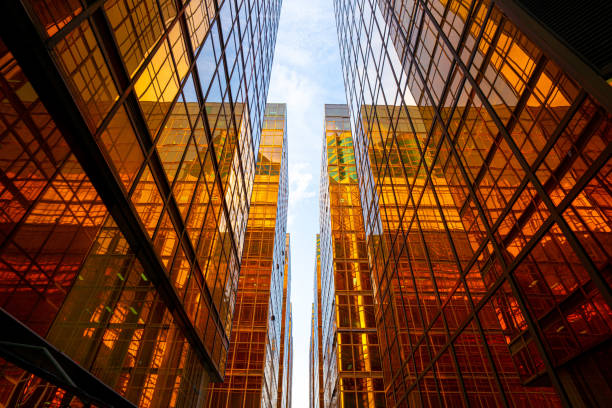 istock Modern skyscrapers in business district 1247678262