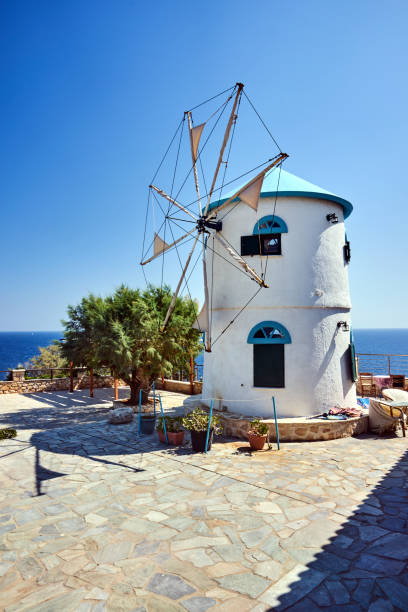 istock Traditional, historic, stone windmill on Zakynthos island 1247701655