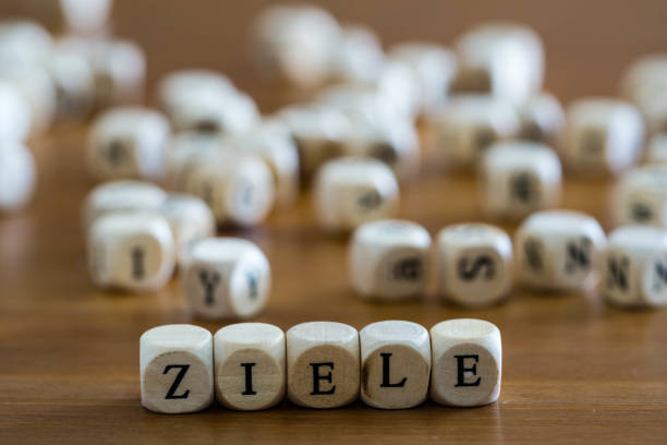 istock Wooden Letters Goals german 