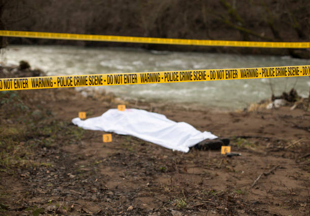 Crime scene by the river
