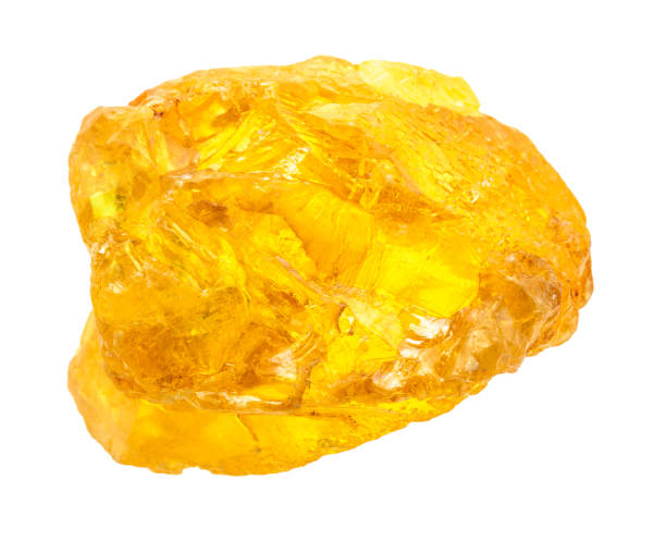 istock single Sulphur (Sulfur) nugget isolated on white 1247736457