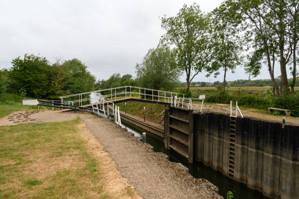 istock Canal lock on the River Avon 1247736554