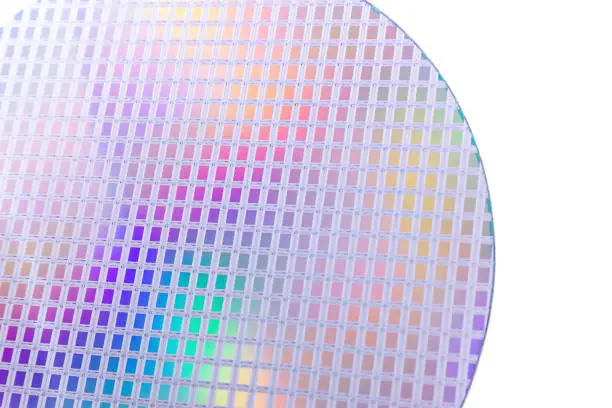 Photo of Integrated circuit silicon wafer