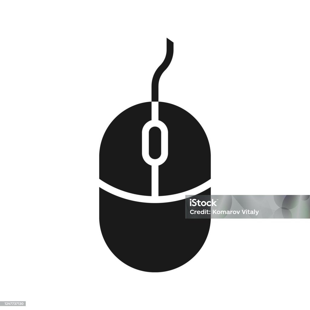 Hình Bóng Đen Của Một Con Chuột Máy Tính Được Cô Lập Trên Nền ...