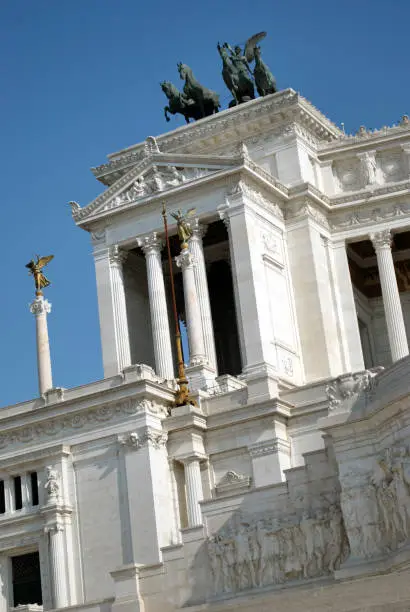 Photo of The Vittoriano National Monument neo greek neoclassical architectural Style.