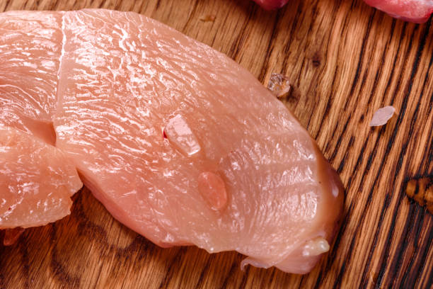 istock Fresh raw chicken fillet and vegetables prepared for cooking 1247769499