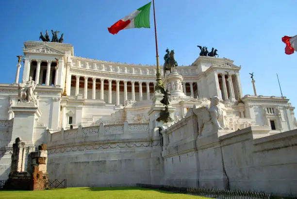 Photo of The Vittoriano Victor Emmanuel II National Monument seen from Piazza Venezia.