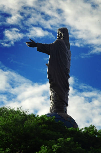 istock Silhouette picture with blue sky, Cristo Rei 1247773586