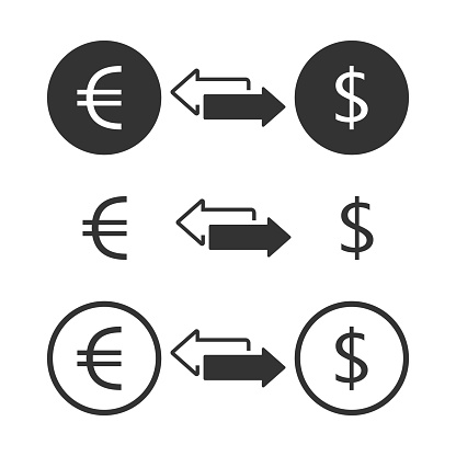 Money exchange simple icon.