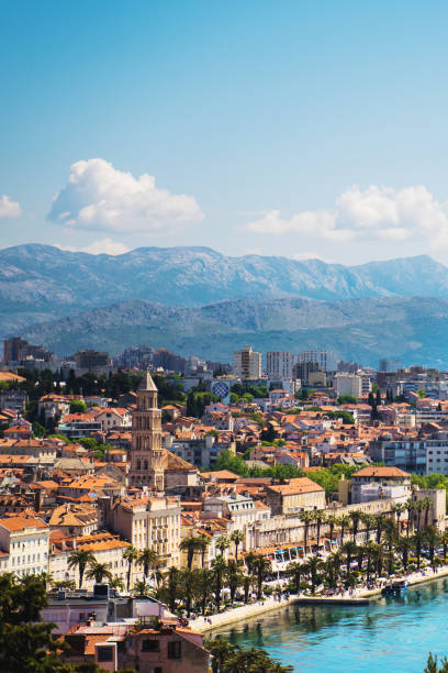 Split, Croatia, city scape in sunny day stock photo