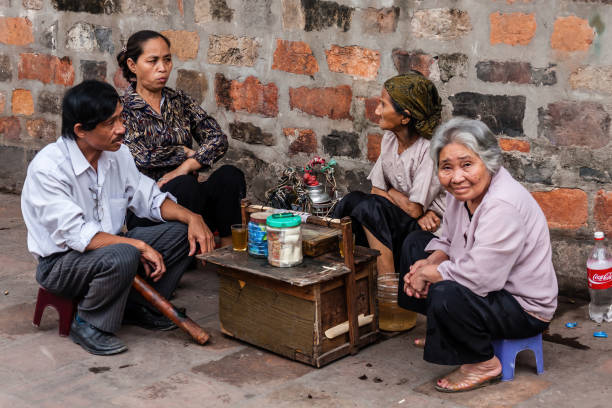 A popular way of socializing for senior Vietnamese people. Hanoi, April 2011.