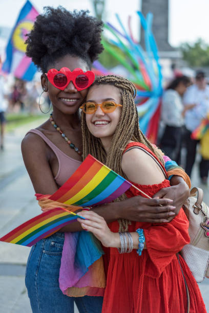 istock Girlfriends meeting at the LGBTQI pride 1247798824