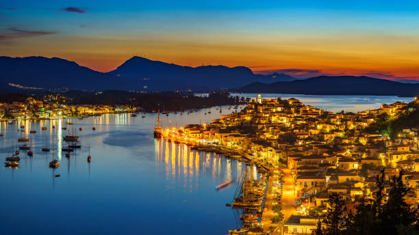 istock Poros at night, Greece 1247800657