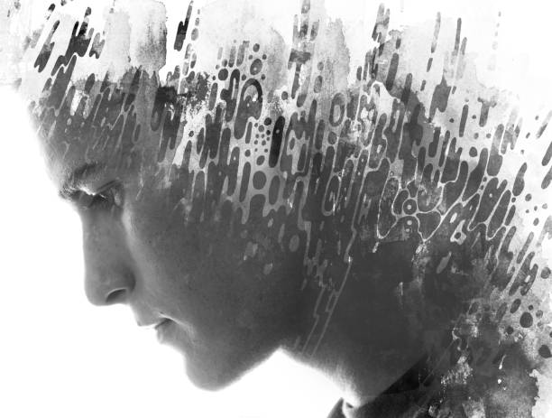 istock Paintography. A portrait combined with a painting 1247802715