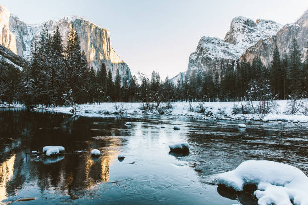 istock Snowy Reflection in Yosemite Valley 1247804434