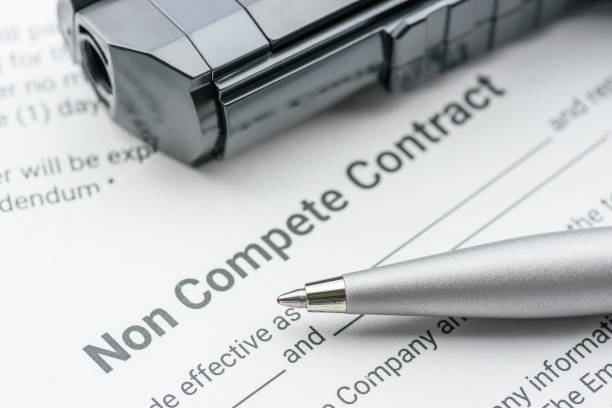 Blue pen, a gun or a pistol on a non compete contract.