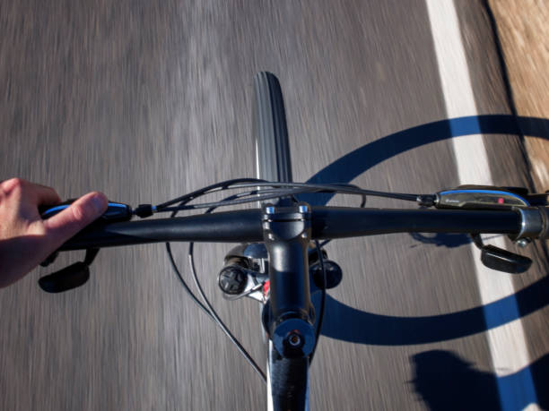 istock mountain bike on the road 1247810717