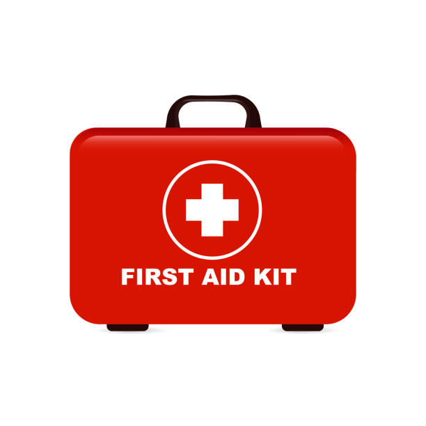 ilustrações de stock, clip art, desenhos animados e ícones de first aid box, isolated on white background - first aid kit