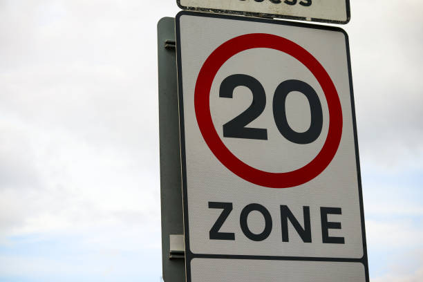 istock 20 miles per hour road sign 1247815584