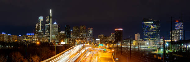 istock Philadelphia sunset night 1247815688