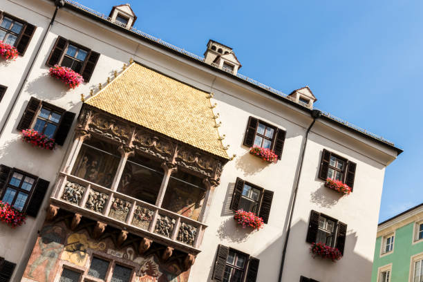 The Goldenes Dachl (Golden Roof), a landmark structure located in the Old Town (Altstadt) section of Innsbruck, Tyrol, Austria, and the city's symbol