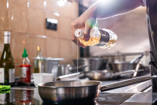 istock Pouring oil into cooking pan 1247829727