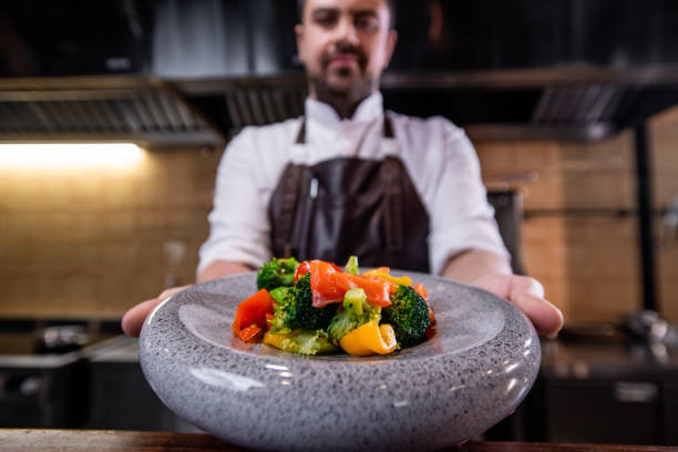 istock Showing salad on beautiful plate 1247829762