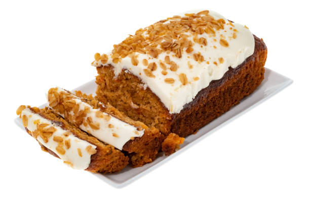 Carrot cake Carrot cake - white background carrot cake stock pictures, royalty-free photos & images